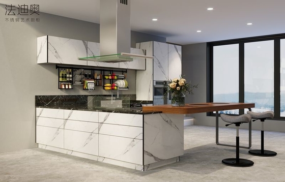 Open L Shaped Kitchen Cabinets Space Expanding Design With Integrated Bar