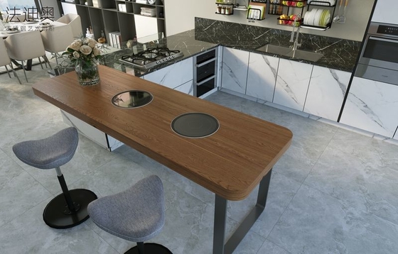 Open L Shaped Kitchen Cabinets Space Expanding Design With Integrated Bar