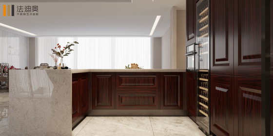 Non Formaldehyde European Style Kitchen Cabinets With Dual Function Space Divider