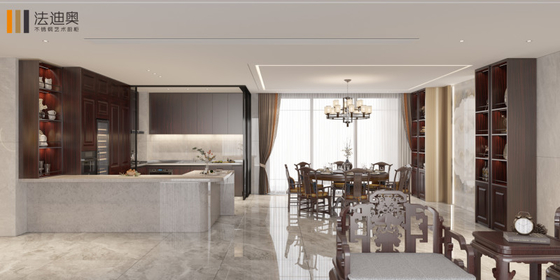 Non Formaldehyde European Style Kitchen Cabinets With Dual Function Space Divider