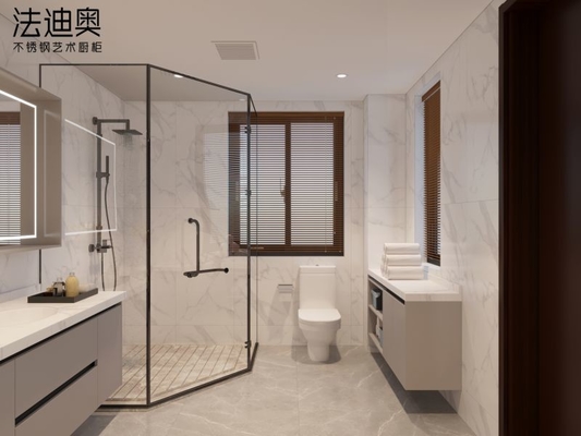 Stainless Steel Bathroom Vanity Cabinet With Intelligent Mirror And Ample Storage