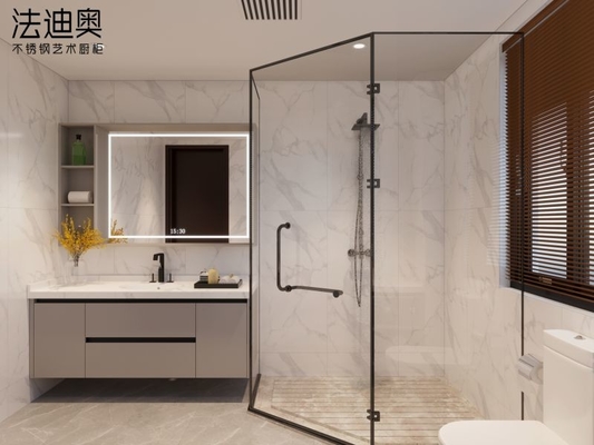 Stainless Steel Bathroom Vanity Cabinet With Intelligent Mirror And Ample Storage