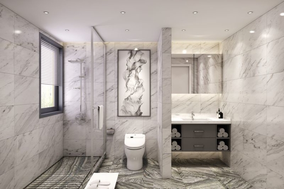Functional Stainless Steel Bathroom Vanity Cabinet For Wall-To-Wall Space Optimization