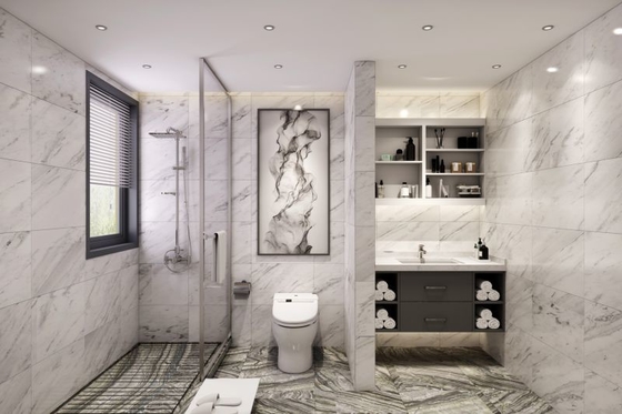 Functional Stainless Steel Bathroom Vanity Cabinet For Wall-To-Wall Space Optimization
