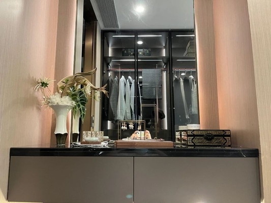Custom Bathroom Cabinets Cloakroom Vanity Unit With Light Taupe Finish Anti Rust