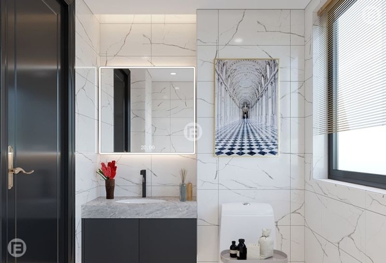 Fadior Customized Meridian Gray Stainless Steel Bathroom Vanity Cabinet