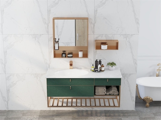 Sleek Stylish Lotus Green Bathroom Vanity Cabinet With Versatile Storage Options