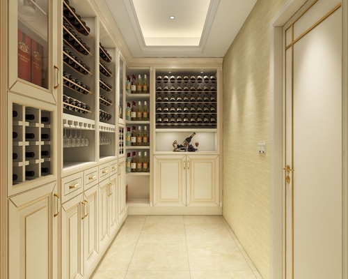 Luxurious Stainless Steel Wine Storage Cabinet Custom Size Anti Corrosion