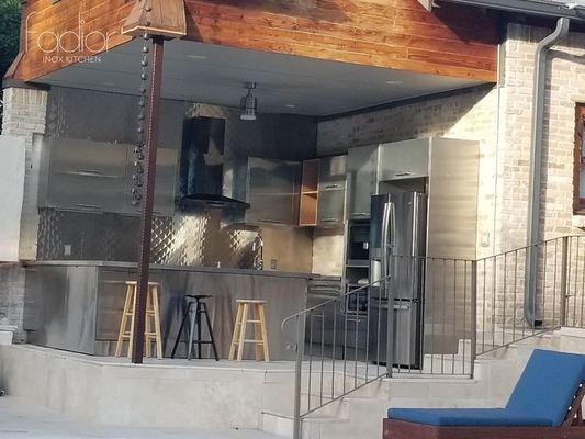 OEM Outdoor Kitchen Stainless Steel Sink Cabinet With Integrated Modern Appliances
