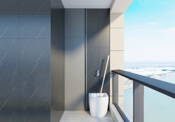 Stainless Steel Balcony Storage Cabinet Dedicated Cleaning Area Non Formaldehyde