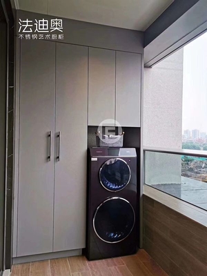 Modern Durable Stainless Steel Balcony Storage Cabinet With Starlight Gray Finish