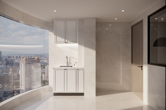 Fadior Stainless Steel Balcony Cabinet With Integrated Laundry And Storage Solution