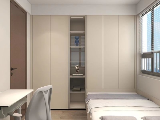 Stainless Steel Kid'S Wardrobe With Glass Display And Full-Wall Storage