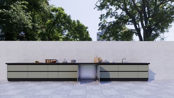Fadior Mung Bean Gray Weatherproof And Stylish Outdoor Stainless Steel Cabinet