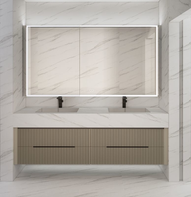 Functional Orange Stainless Steel Bathroom Vanity Cabinet With Multiple Storage Solution
