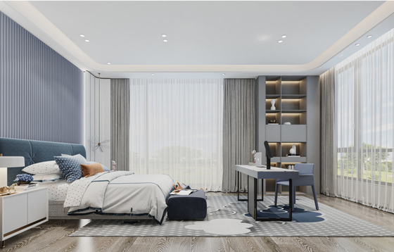 L-shape Stainless Steel Walk-In Wardrobe with Glass Doors And Multiple Storage Solutions