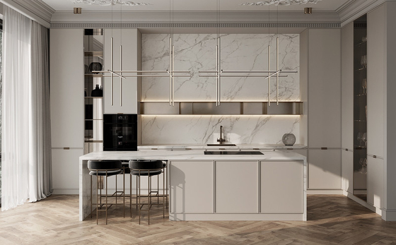 European Kitchen Cabinets Minimalist Line Aesthetics With Ample Storage