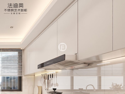 Fadior Wood Grain Dual-Zone Design Stainless Steel Kitchen Cabinet