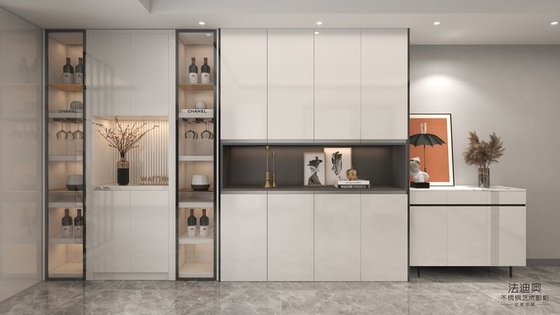 White French-Style Shoe Cabinet With Ventilation And Stainless Steel Durability