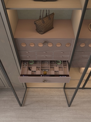 Traditional Chic Versatile Open Walk In Closet With Glass New Chinese Style