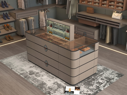 Traditional Chic Versatile Open Walk In Closet With Glass New Chinese Style