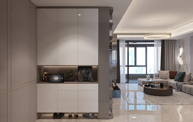 Sophisticated  Stainless Steel Foyer Storage Cabinet Entrance Hall Cabinet
