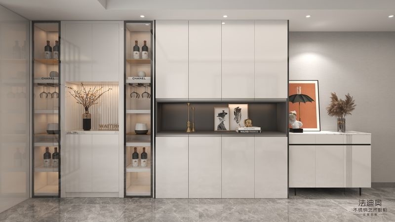 White French-Style Shoe Cabinet With Ventilation And Stainless Steel Durability